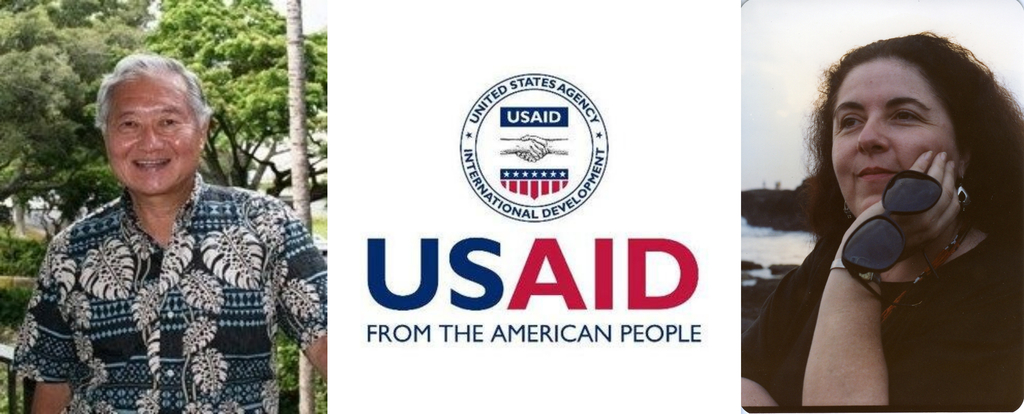 Dr. Alvin Onaka (L) and Stanley Ann Dunham (R) were both involved with USAID projects in Indonesia.
