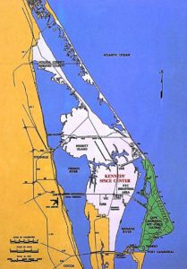 Map showing the proximity of Port Canaveral, Florida to the US Navy Trident submarine base, USAF Canaveral Air Force Station and NASA Kennedy Space Center (Image credit: NASA)