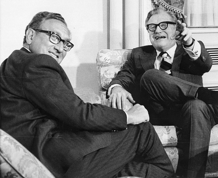 Vice President Nelson Rockefeller with Secretary of State Henry Kissinger, January 3, 1975. (Image credit: Rockefeller Archive Center)