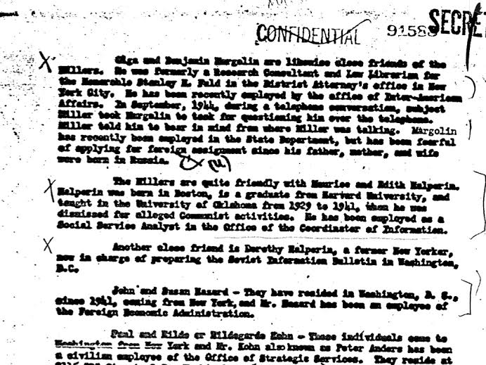 FBI Silvermaster File, Volume 24, page 71 of 166, March 1946.