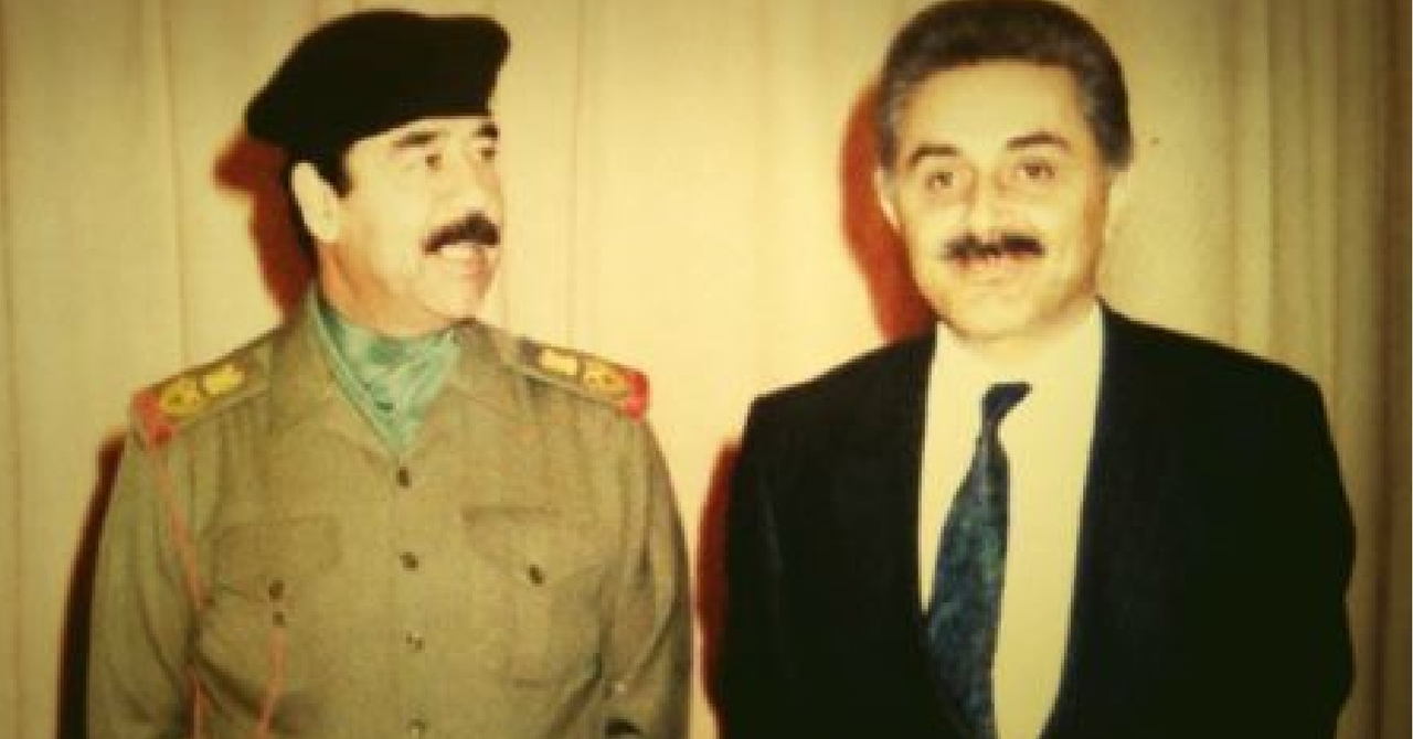 Iraqi President Saddam Hussein with his Deputy Defense Minister, nuclear physicist Dr. Jafar Dhia Jafar