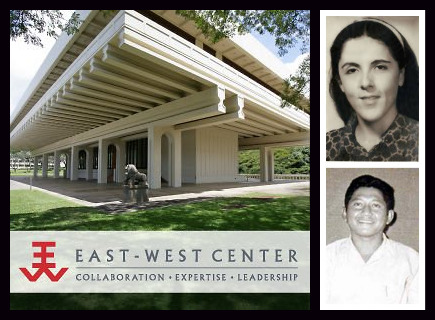 President Obama’s alleged mother Stanley Ann Dunham (Top R) and her second husband Indonesian Army civilian employee Lolo Soetoro (Bottom R) were East-West Center graduate degree fellows. (Image credits: East-West Center, Wikipedia)