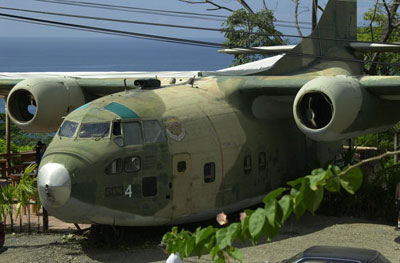 C-123 flown by Barry Seal, converted to a restaurant in Costa Rica
