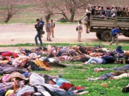 1988 Halabja Massacre Saddam Hussein regime used chemical weapons to kill over 5,000 Kurdish civilians and would an addition 10,000